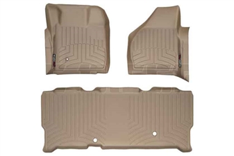 WeatherTech 451201-450023 Tan FloorLiner Set for 2008-2010 Ford 6.4L Powerstroke