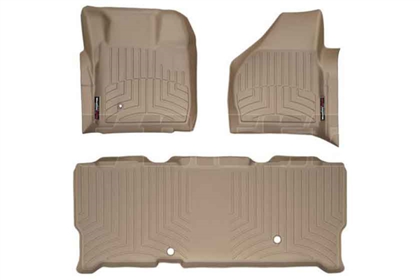 WeatherTech 451201-450023 Tan FloorLiner Set for 2008-2010 Ford 6.4L Powerstroke