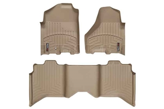 WeatherTech 45216-1-3 Tan FloorLiner Set for 2010-2012 Dodge 6.7LCummins