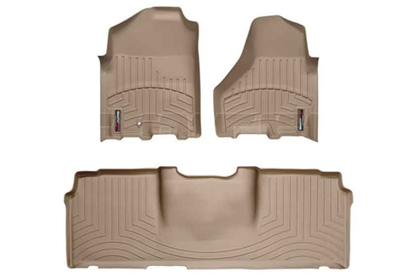 WeatherTech 452161-450123 Tan FloorLiner Set for 2010-2012 Dodge 6.7LCummins