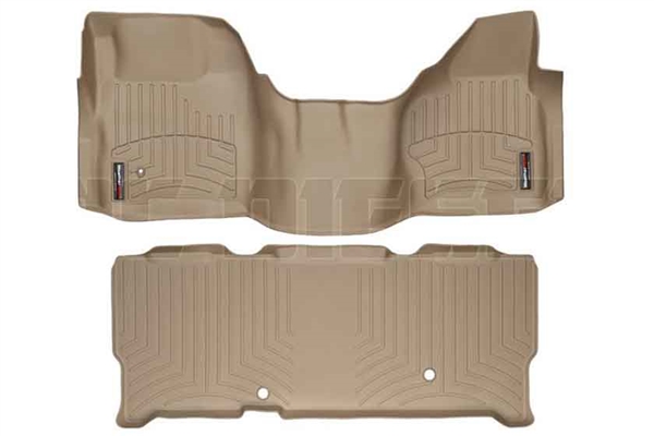 WeatherTech 452931-450023 Tan FloorLiner Set for 2008-2010 Ford 6.4L Powerstroke