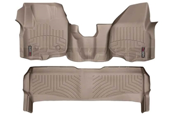 WeatherTech 454341-453052 Tan FloorLiner Set for 2012-2016 Ford 6.7L Powerstroke