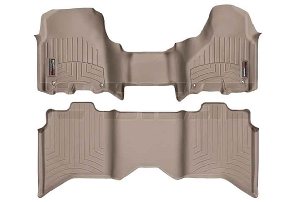 WeatherTech 454771-452163 Tan FloorLiner Set for 2012-2017 Dodge 6.7L Cummins