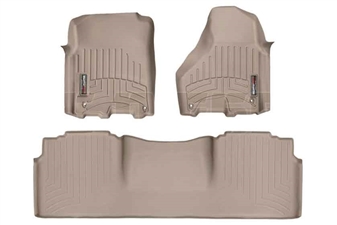 WeatherTech 454781-454772 Tan FloorLiner Set for 2012-2017 Dodge 6.7L Cummins