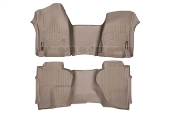 WeatherTech 455431-455423 Tan FloorLiner Set for 2014-2017 GM 6.6L Duramax LML, LP5