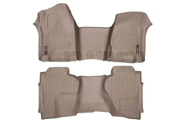 WeatherTech 455431-455423 Tan FloorLiner Set for 2014-2017 GM 6.6L Duramax LML, LP5