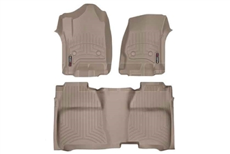 WeatherTech 456071-455422 Tan FloorLiner Set for 2014-2017 GM 6.6L Duramax LML, LP5