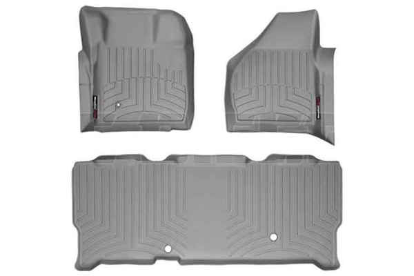 WeatherTech 461201-460023 Grey FloorLiner Set for 2008-2010 Ford 6.4L Powerstroke