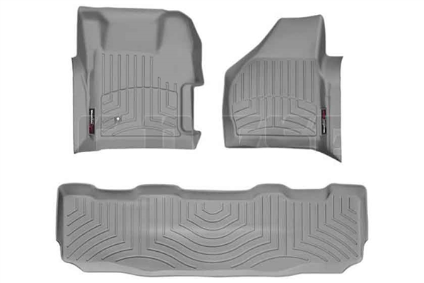 WeatherTech 461261-460022 Grey FloorLiner Set for 2008-2010 Ford 6.4L Powerstroke