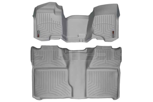 WeatherTech 462941-460660 Grey FloorLiner Set for 2007-2014 GM 6.6L Duramax LMM, LML