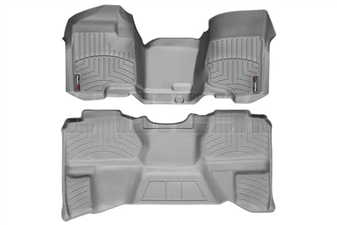 WeatherTech 462941-460669 Grey FloorLiner Set for 2007-2013 GM 6.6L Duramax LMM, LML