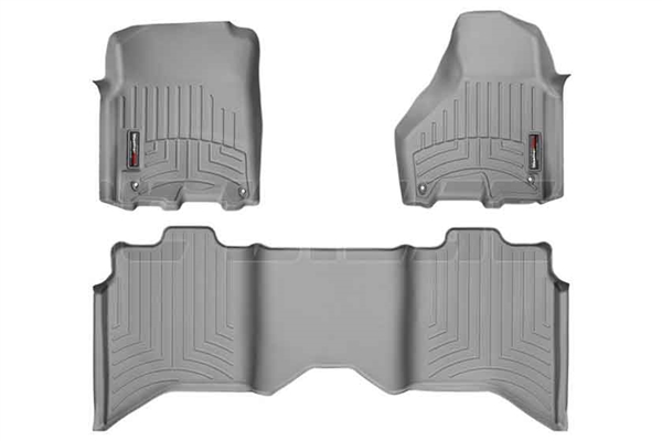 WeatherTech 464781-462163 Grey FloorLiner Set for 2012-2017 Dodge 6.7L Cummins