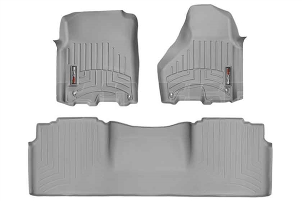 WeatherTech 464781-464772 Grey FloorLiner Set for 2012-2017 Dodge 6.7L Cummins