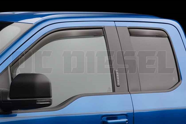 WeatherTech 84765 Dark Side Window Deflectors Set for 2017 Ford 6.7L Powerstroke