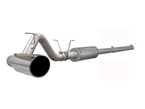 aFe Power 49-42002 Large Bore-HD 4" 409 Stainless Steel Cat-Back Exhaust System for 2004.5-2007 Dodge 5.9L Cummins