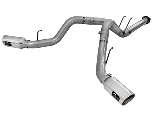 aFe Power 49-43065-P Large Bore-HD 4" 409 Stainless Steel DPF-Back Exhaust System for 2011-2014 Ford 6.7L Powerstroke