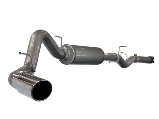 aFe Power 49-44001 Large Bore-HD 4" 409 Stainless Steel Cat-Back Exhaust System for 2001-2005 GM 6.6L Duramax LB7, LLY