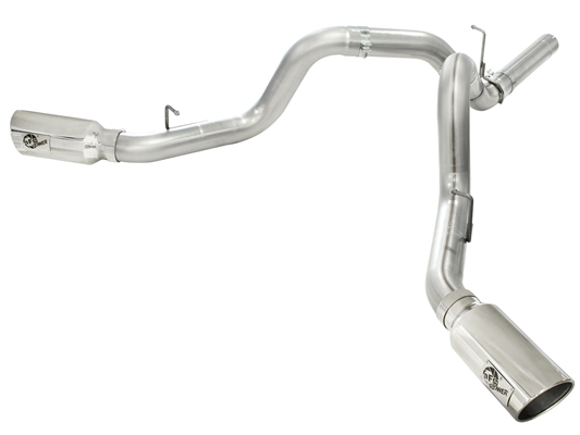 aFe Power 49-44043-P Large Bore-HD 4" 409 Stainless Steel DPF-Back Exhaust System for 2011-2016 GM 6.6L Duramax LML