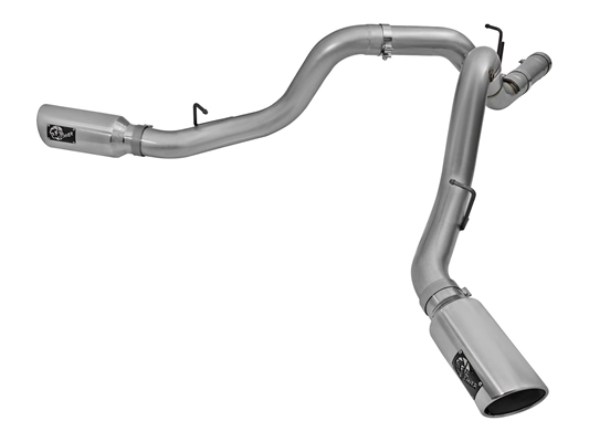 aFe Power 49-44080-P Large Bore-HD 4" 409 Stainless Steel DPF-Back Exhaust System for 2016 GM 6.6L Duramax LML