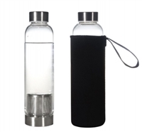 Borosilicate glass infuser bottle with sleeve