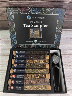 Organic Tea Sampler Gift set with Infuser