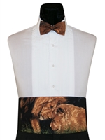 "Nature Study" Lion Pride Cummerbund & Bow