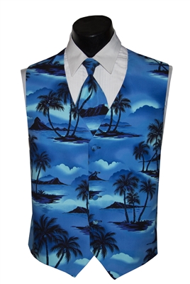 Ocean Blue Tradewinds Vest & Tie