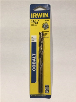 Irwin 3016126 13/32" Drill Bit, Cobalt 135 Deg. Split Point