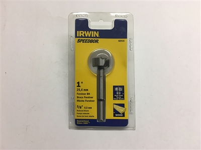 Irwin I-42916 1" by 3/8" Shank Forstner Bit