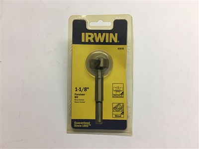 Irwin I-42918 1-1/8" by 3/8" Shank Forstner Bit