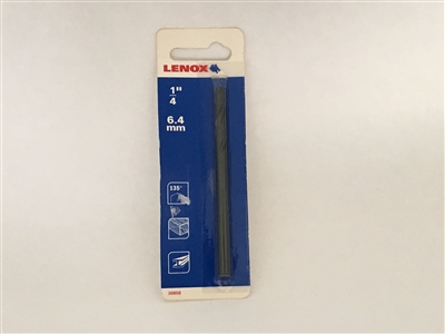 Lenox 30850 1/4" Pilot Drill 1L, 2L, 4L