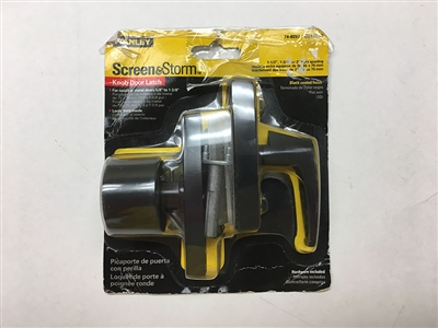 Stanley Hardware 748257 Screen & Storm Black Knob Door Latch