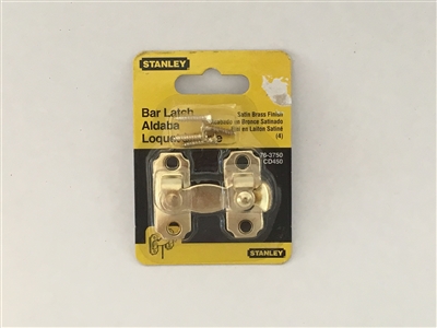 Stanley Hardware 763750 1-3/4 By 1-1/2 Inch Satin Brass Bar Latch