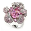 80316 Pink Floral Cocktail Ring