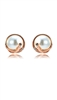 E3138 Rose Gold Plated Pearl Earrings