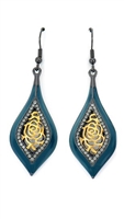 E9481 Blue Drop & Dangle Earrings