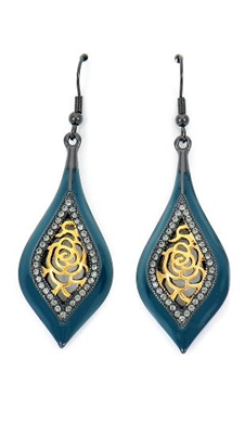 E9481 Blue Drop & Dangle Earrings