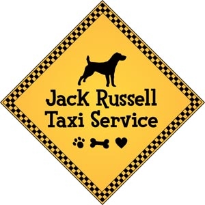 Jack Russell Taxi Service Magnet 9" - YPT19-9