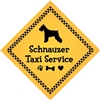 Schnauzer Taxi Service Magnet 9" - YPT28-9