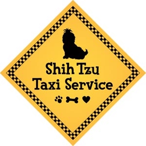 Shih Tzu Taxi Service Magnet 9" - YPT30-9