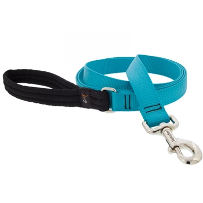 Lupine 1" Aqua 6' Padded Handle Leash