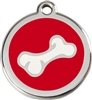 Red Dingo Large Bone Tag - 11 Colors