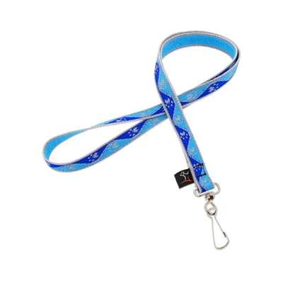 Lupine 1/2" Blue Paws Lanyard