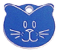 Boomerang Cat Face Tag - Plastic