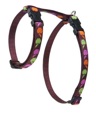 Retired Lupine 1/2" Candy Apple 12-20" H-Style Cat Harness