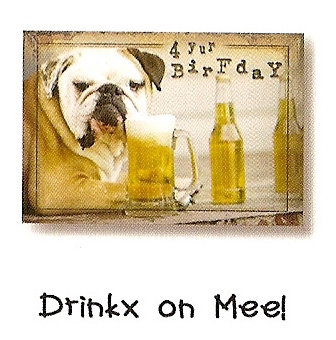 Dog Speak Birthday Card #1017