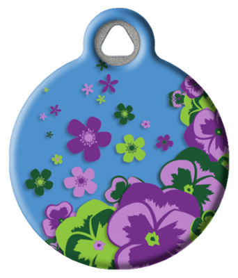 Dog Tag Art Lupine Purple Pansies - DTA-MB662