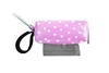 Doggie Walk Bags - Lilac with White Hearts Square Duffel