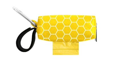 Doggie Walk Bags - Yellow with White Hexagon Duffel