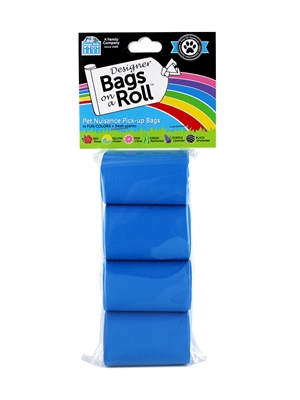 Doggie Walk - Blue Non Tie Handle Refill - 4 Rolls